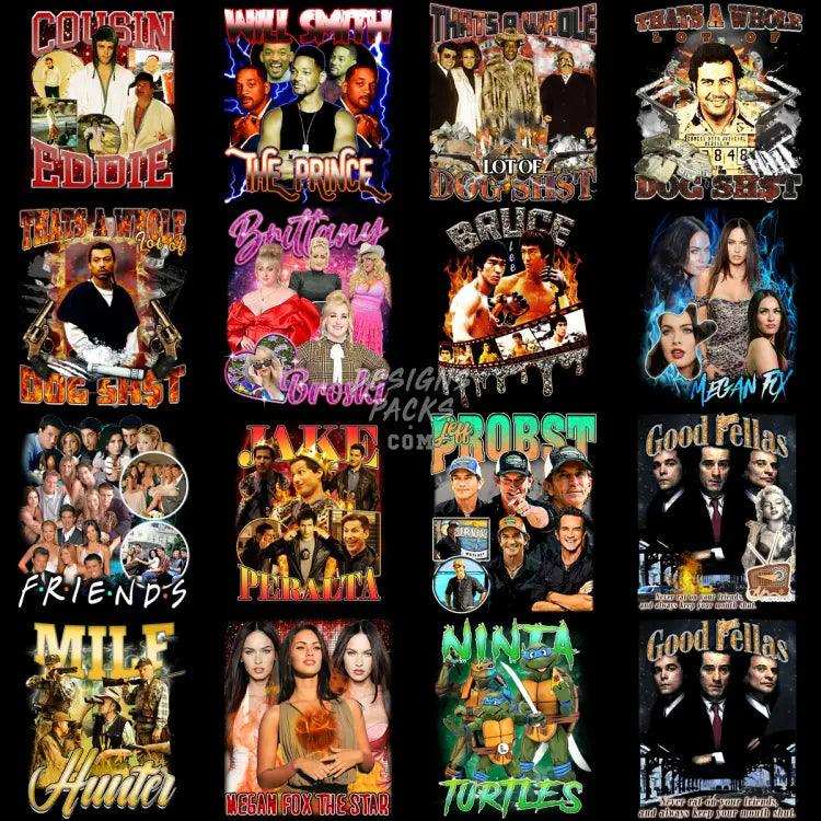 35 Movie Serie Bootleg Designs Bundle Png