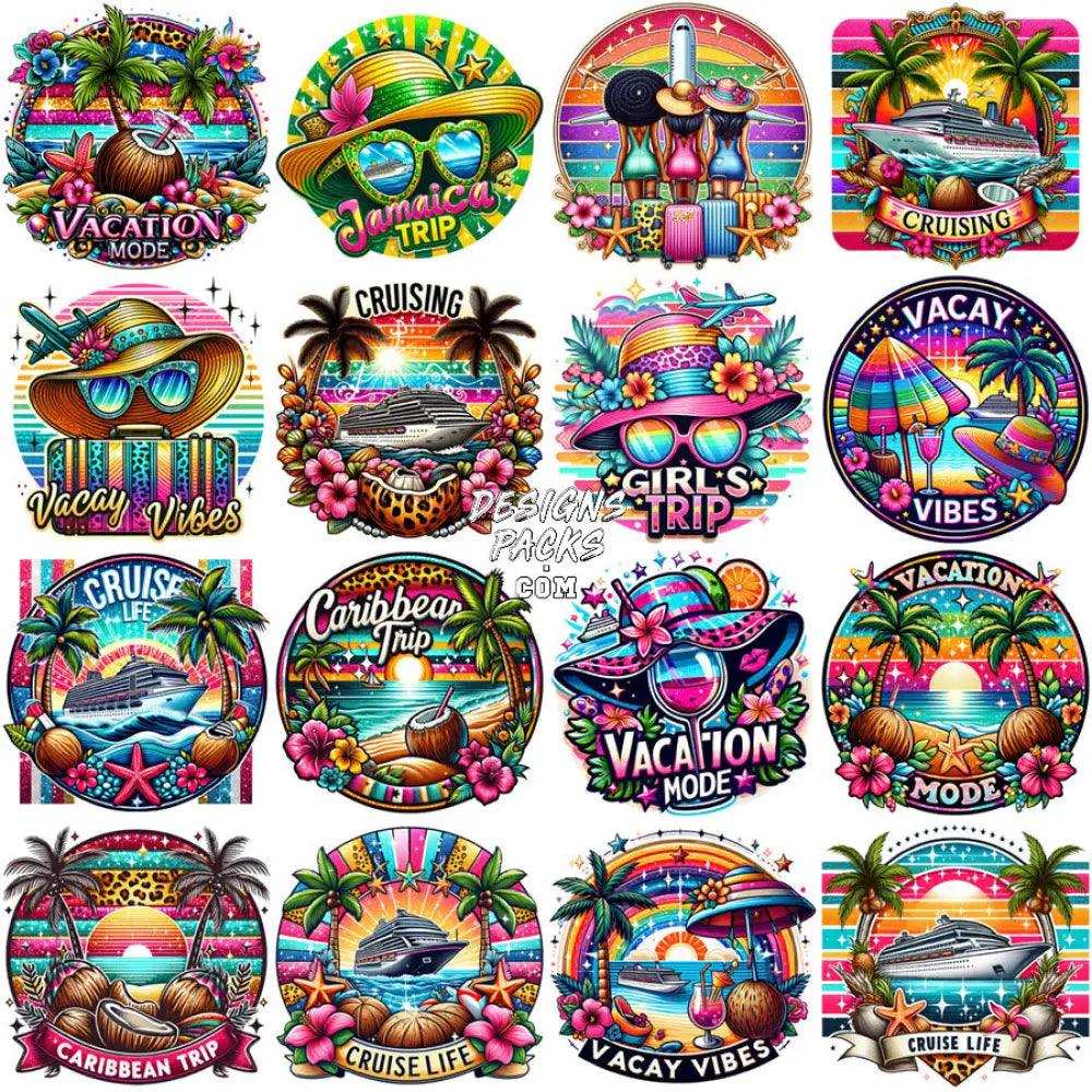 35 Summer Vacation Designs Bundle Png