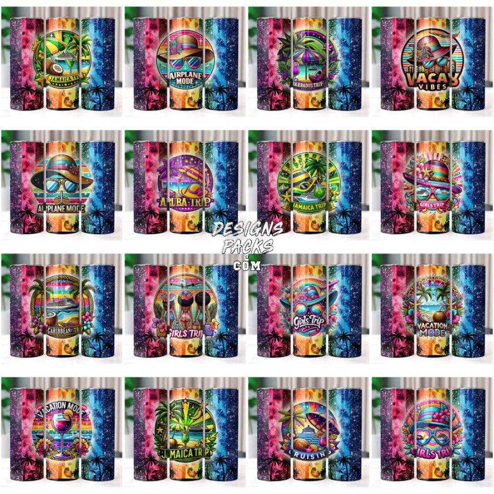 35 Summer Vacation Tumbler Wrap Bundle Jpg