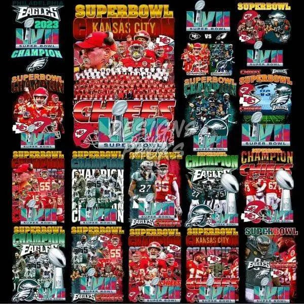 35 Super Bowl 2023 Football Philadelphia Kansas Designs Bundle PNG