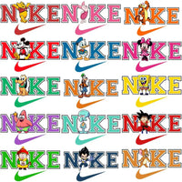 Load image into Gallery viewer, 35 Swoosh Brand Cartoons Mix Designs Bundle PNG PDF
