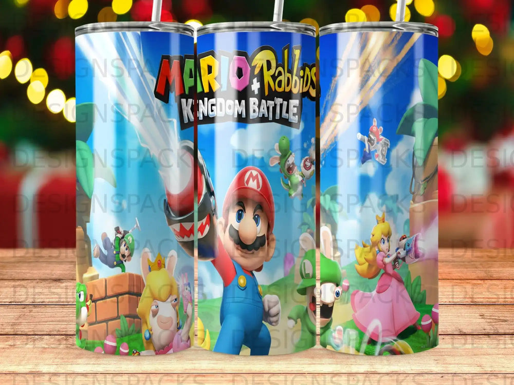 Mario and Rabbids characters in Kingdom Battle, front and center.