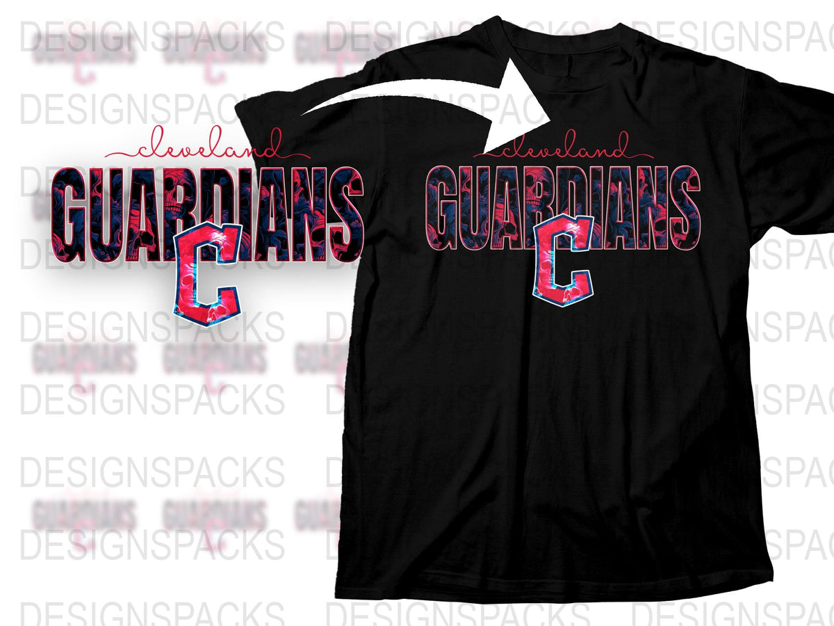 Cleveland Guardians Baseball T-Shirt, Black Tee with Team Logo, Sports Fan Apparel, Unisex Sizes
