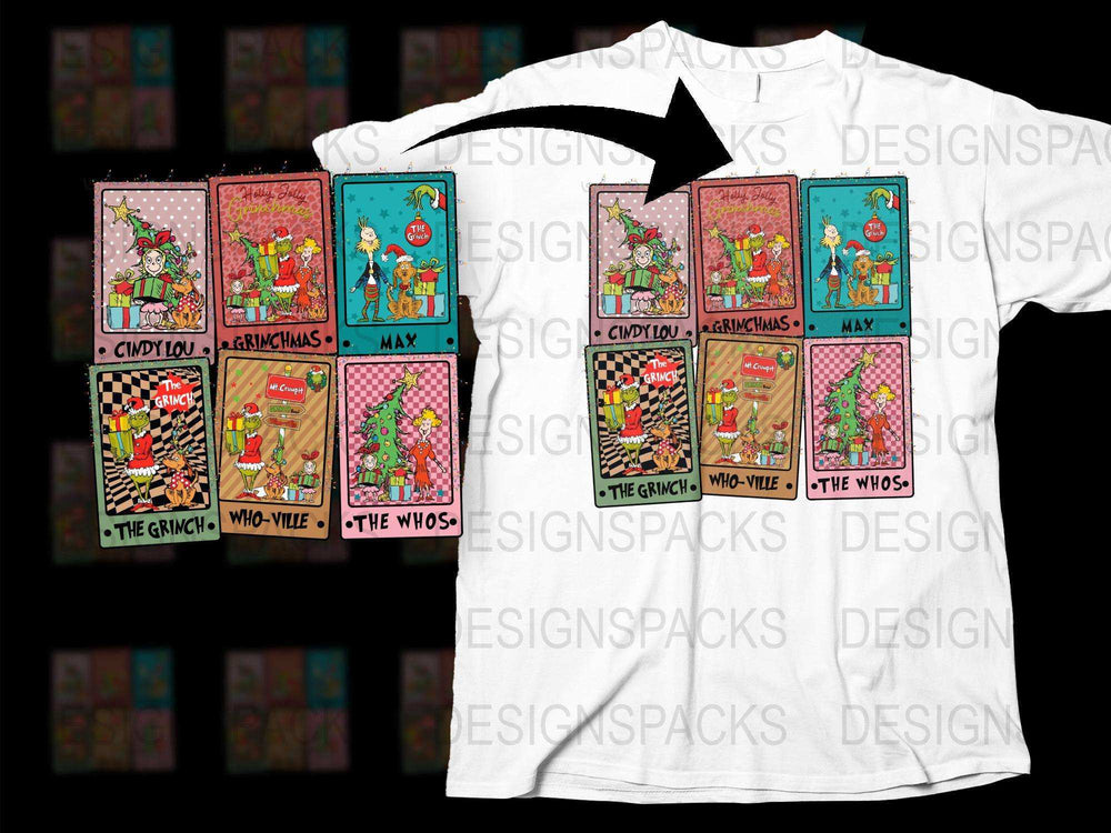 Vintage Grinch Christmas T-Shirt, Dr. Seuss Holiday Graphic Tee, Whoville Characters Festive Apparel