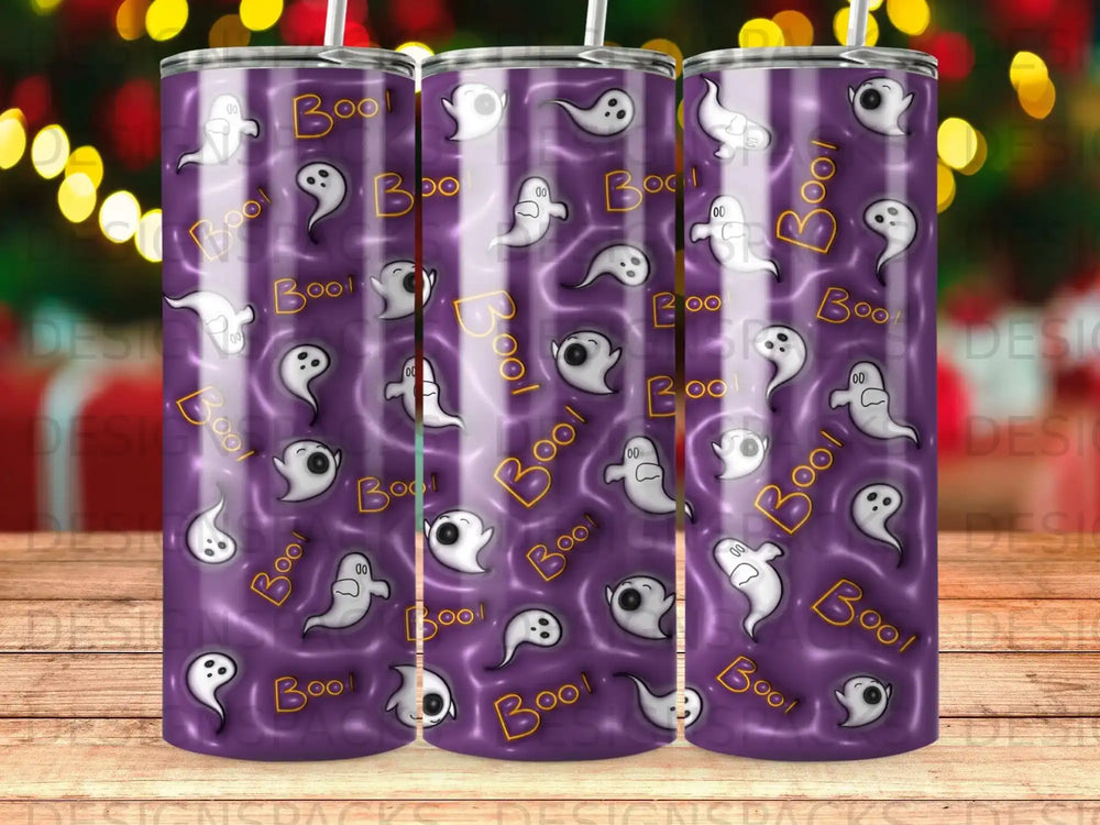 Cute Ghost Boo Pattern Purple Stripe Background product type