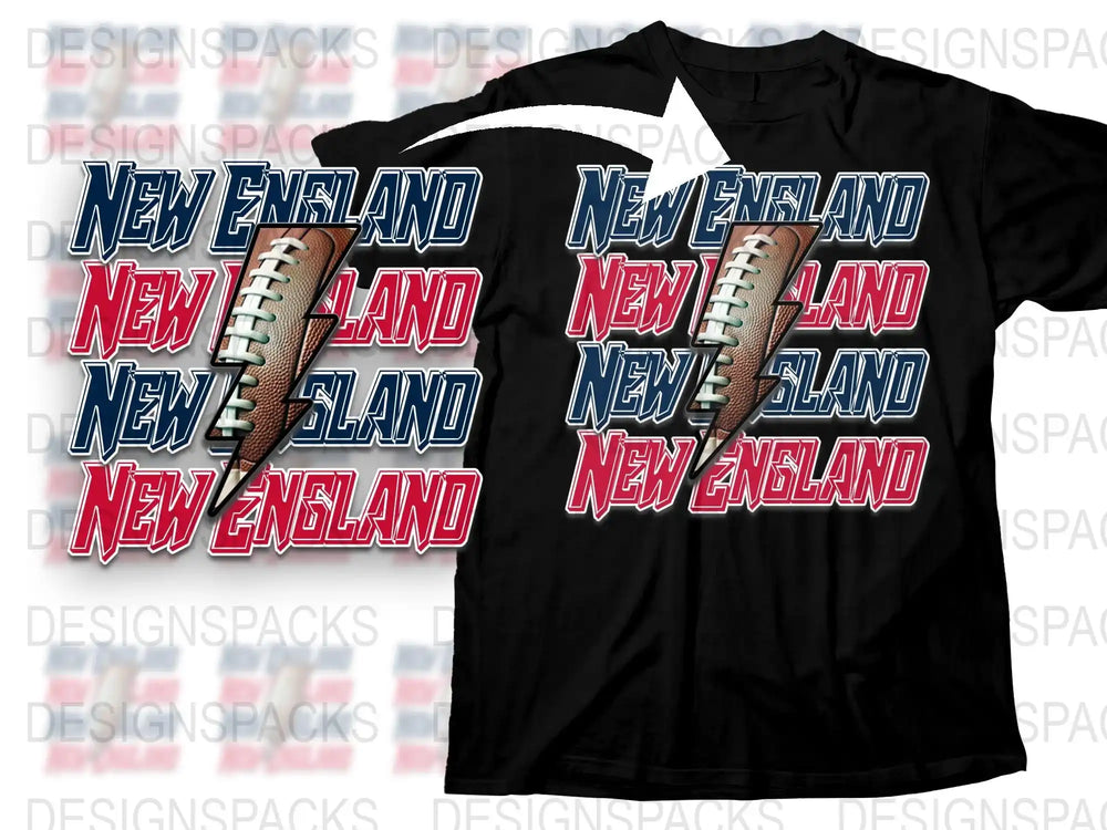 New England Football Themed T-Shirt, Sports Fan Apparel, Vintage Style Graphic Tee
