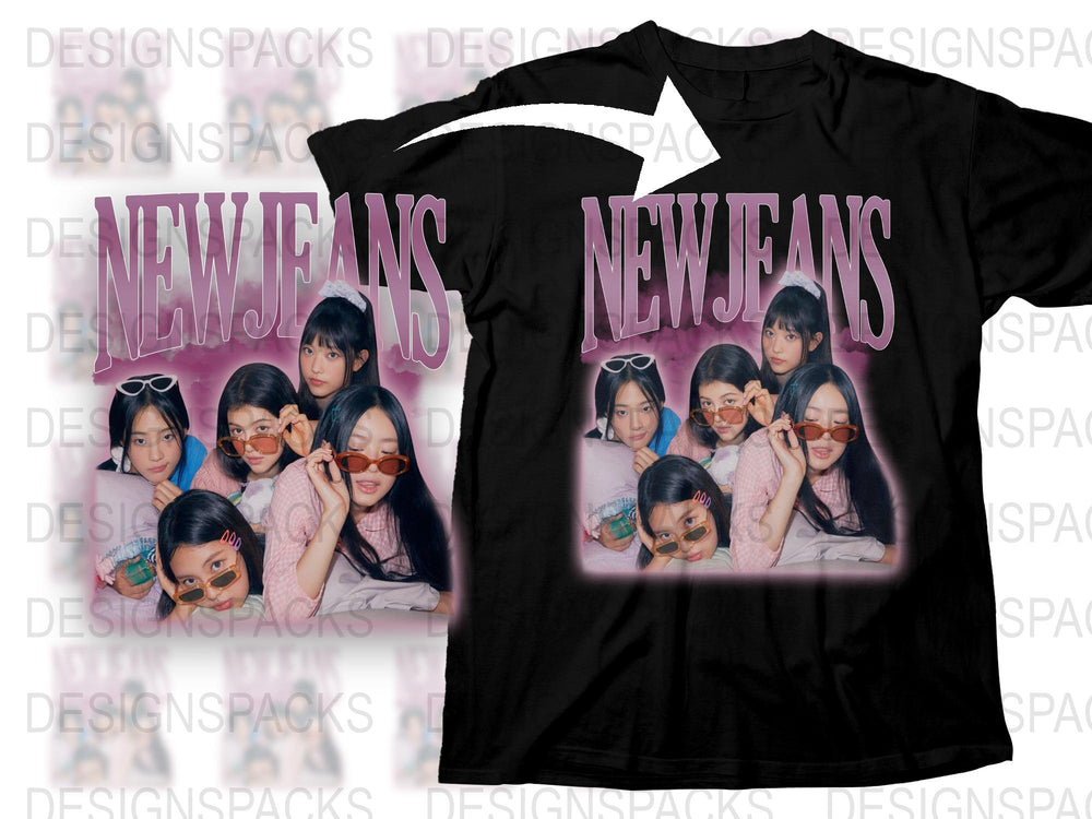 Trendy Graphic T-Shirt with Stylish Girl Group Print, Casual Fashion Tee, Unique Top for Fans