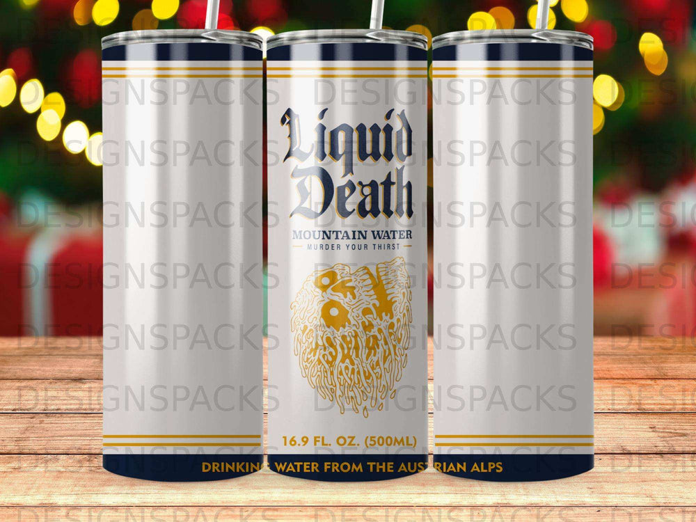 Mountain Dew "Death" branded tumbler with Austrian Alps text.