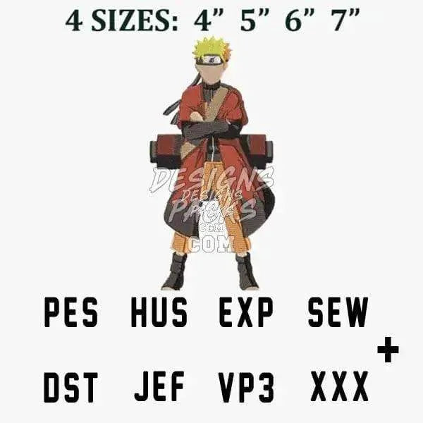 Drawing Shippuden Anime Embroidery Design