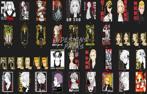 Anime character designs for DTF, DTG, embroidery & tumbler wraps — print-ready PNG, SVG, PES files