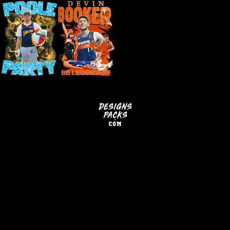 36 Basketball Bootleg Players Designs Bundle Png