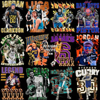 Load image into Gallery viewer, 36 Basketball Bootleg Players Designs Bundle Png
