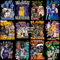 Load image into Gallery viewer, 36 Basketball Bootleg Players Designs Bundle Png
