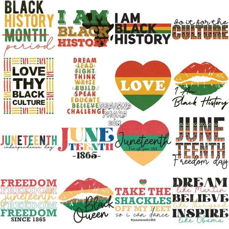 36 Black History Month Designs Bundle Png