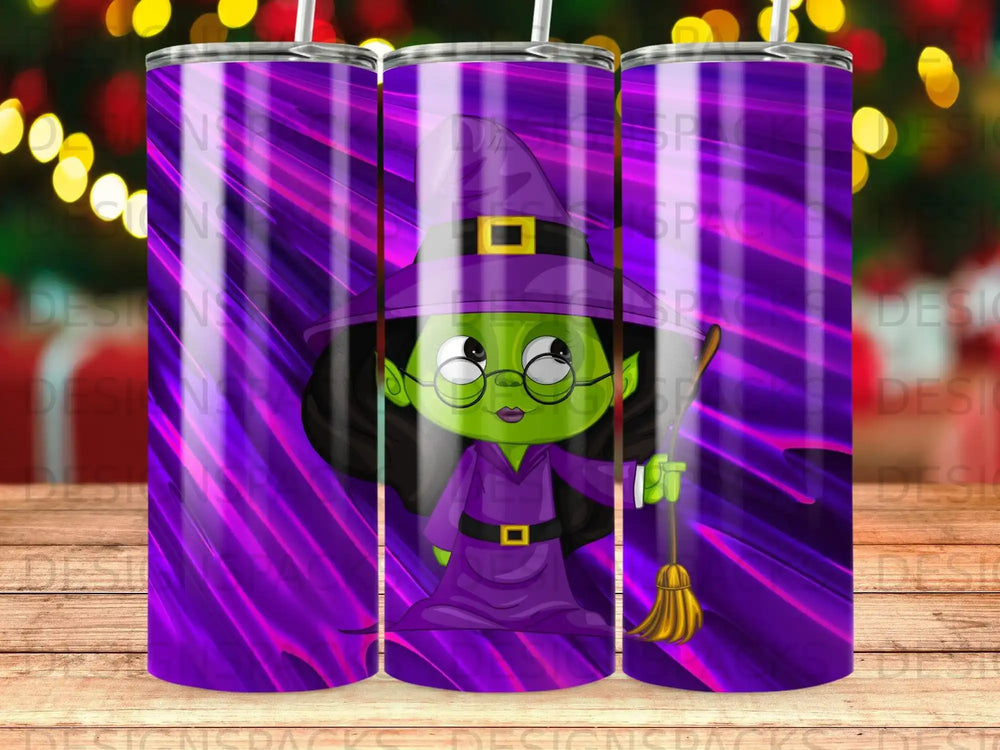 Cute Witch Purple Halloween Spooky Character Tumbler product type