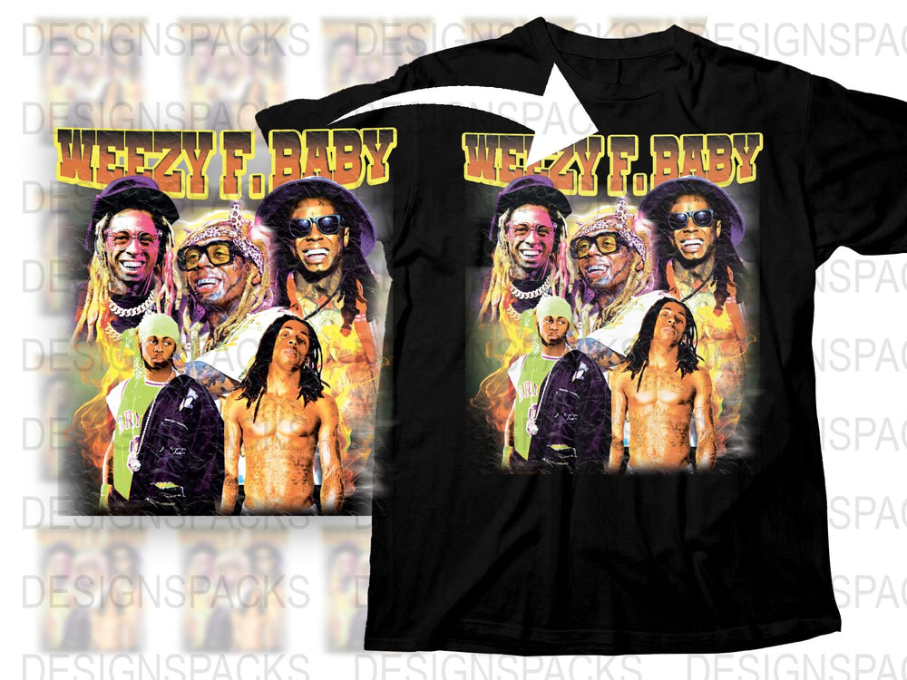 Weezy F. Baby Graphic T-Shirt, Lil Wayne Inspired Hip Hop Tee, Urban Streetwear, Music Legend, Men's and Women's Sizes Available