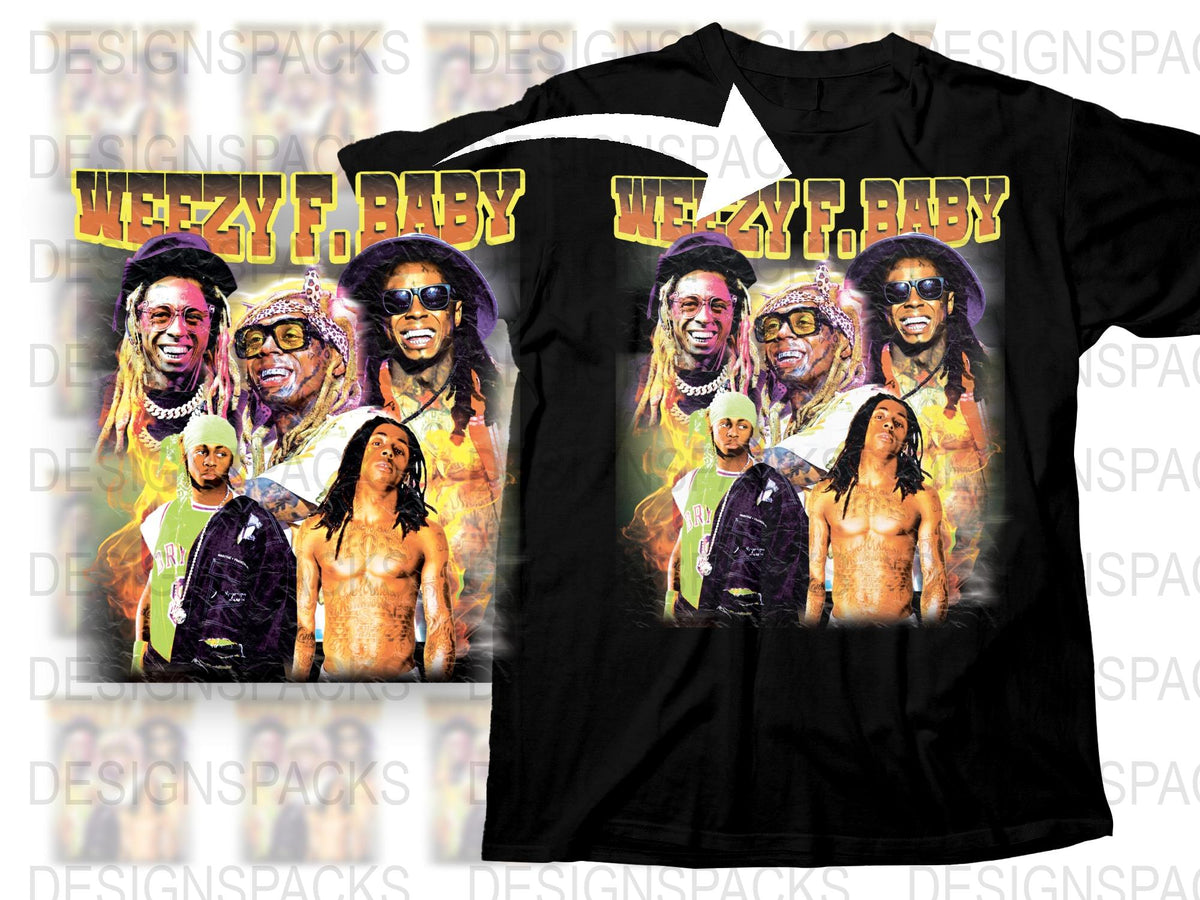 Weezy F. Baby Graphic T-Shirt, Lil Wayne Inspired Hip Hop Tee, Urban Streetwear, Music Legend, Men's and Women's Sizes Available