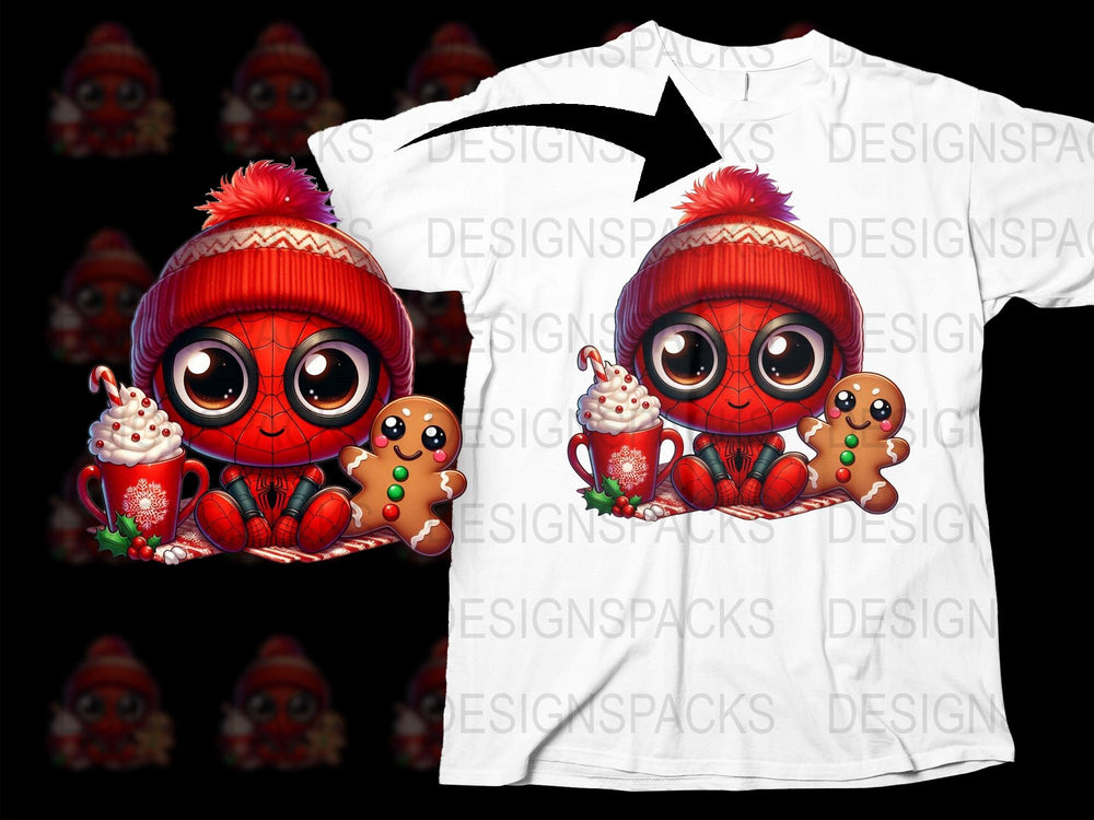 Cute Christmas Owl T-Shirt, Kids Holiday Graphic Tee, Festive Owl with Hot Chocolate and Cookies Design