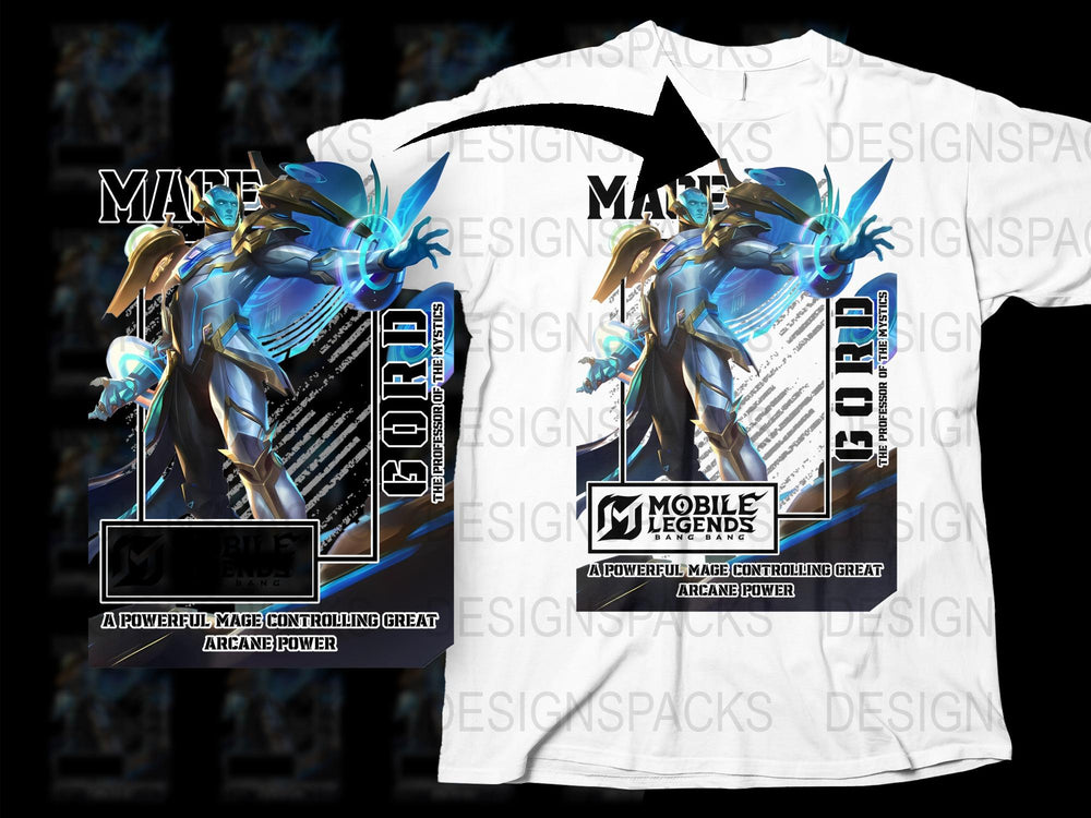 Mobile Legends Eudora T-Shirt, Arcane Power Mage Graphic Tee, Gamer Apparel