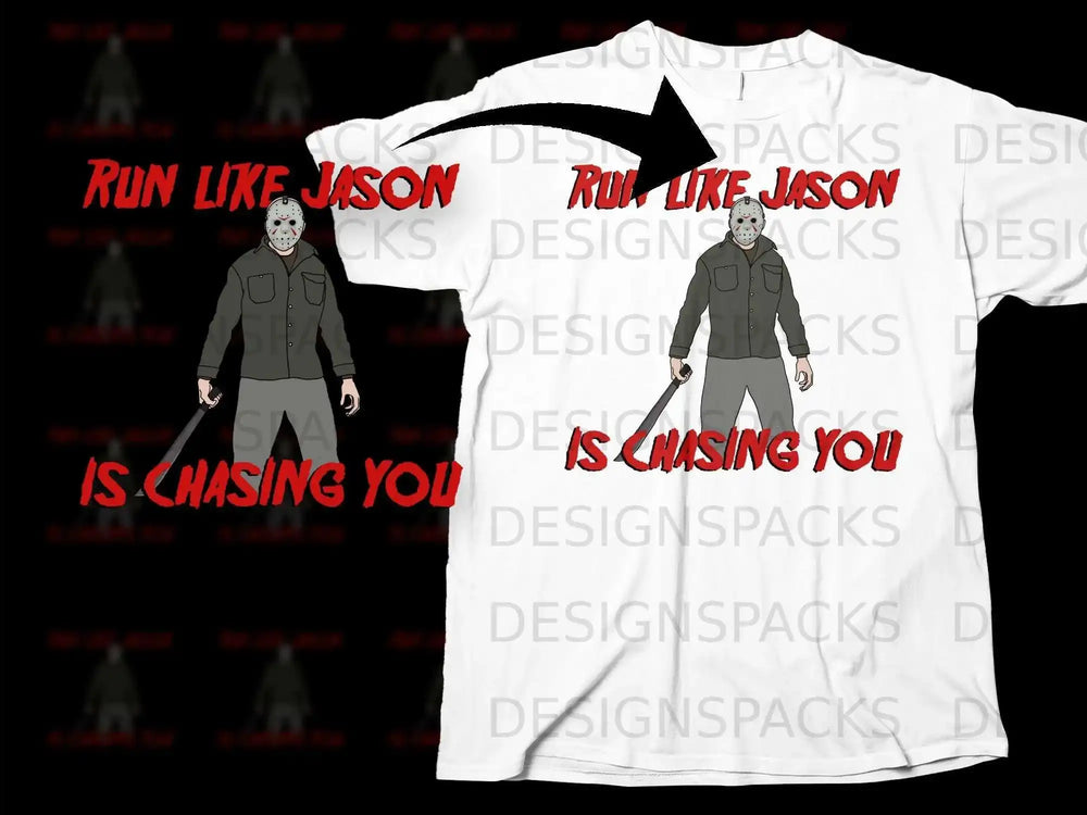 Run Like Jason Is Chasing You Graphic Tee