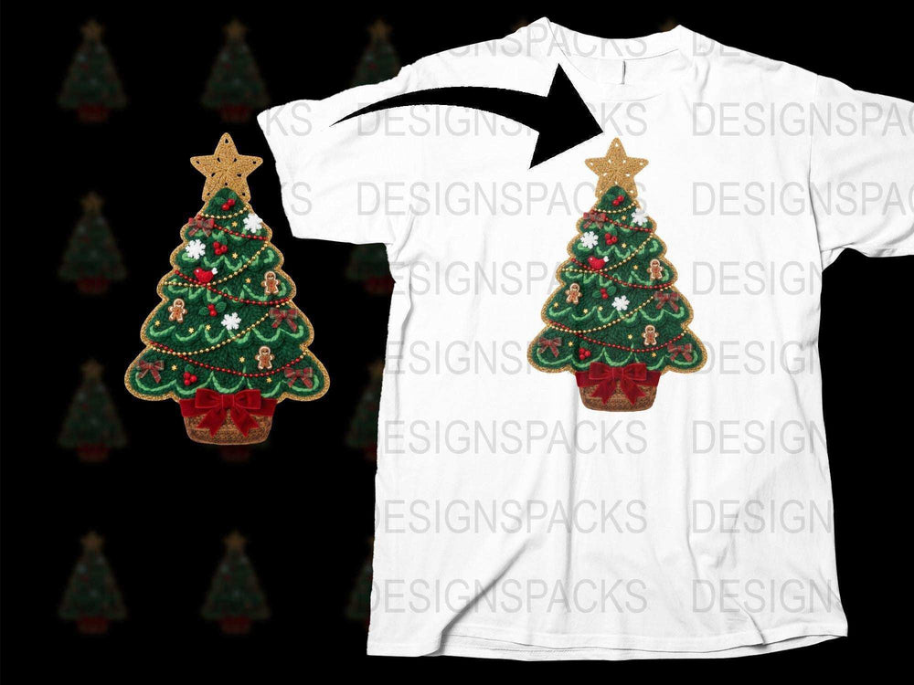 Festive Christmas Tree T-Shirt, Holiday Graphic Tee, Family Matching Outfits, Xmas Apparel