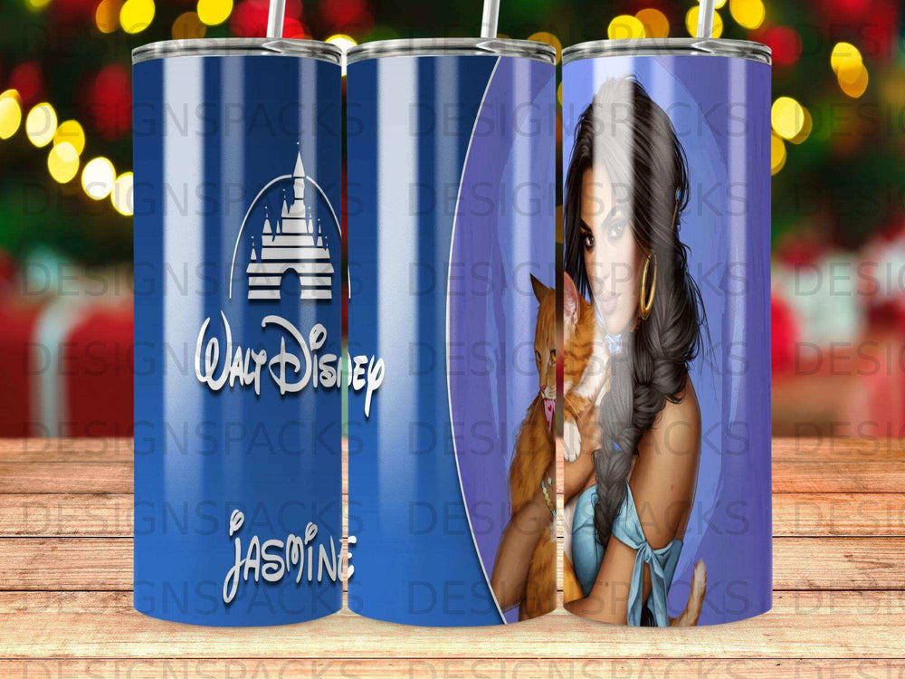 Walt Disney Jasmine tumbler with cat.