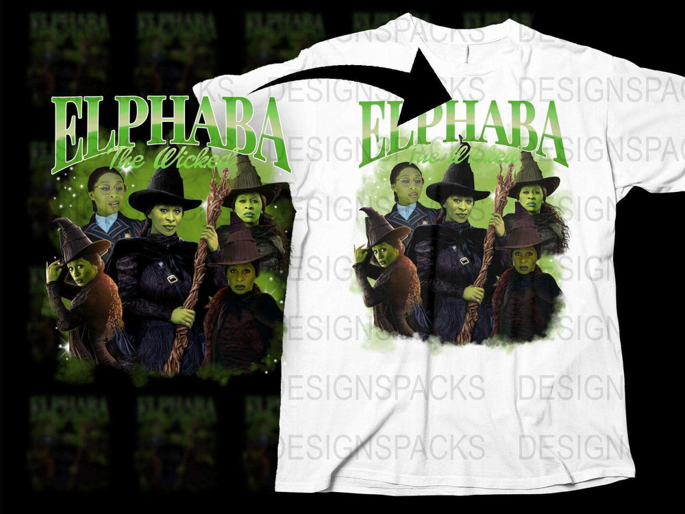 Elphaba The Wicked Witch Graphic T-Shirt, Wizard of Oz Inspired, Fantasy Movie Fans, Unique Halloween Costume Design, Unisex Tee