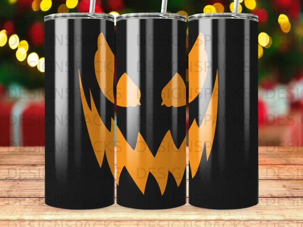 Spooky Halloween Pumpkin Jack O Lantern Face Tumbler product type