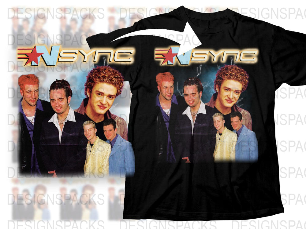 Vintage *NSYNC Band T-Shirt, 90s Pop Music Tee, Collectible Boy Band Merchandise, Retro Concert Shirt