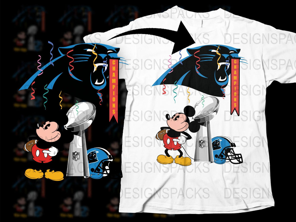 Mickey Mouse Football T-Shirt, Cartoon Character Sports Tee, Fun Kid's Graphic Shirt, NFL Inspired Design