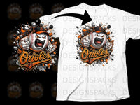 Load image into Gallery viewer, Fierce Orioles Baseball Themed Graphic T-Shirt
