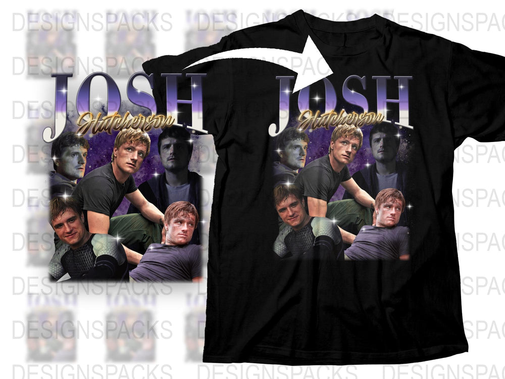 Josh Hutcherson Graphic T-Shirt, Multiple Poses Print, Fan Merchandise, Collectible Unisex Tee