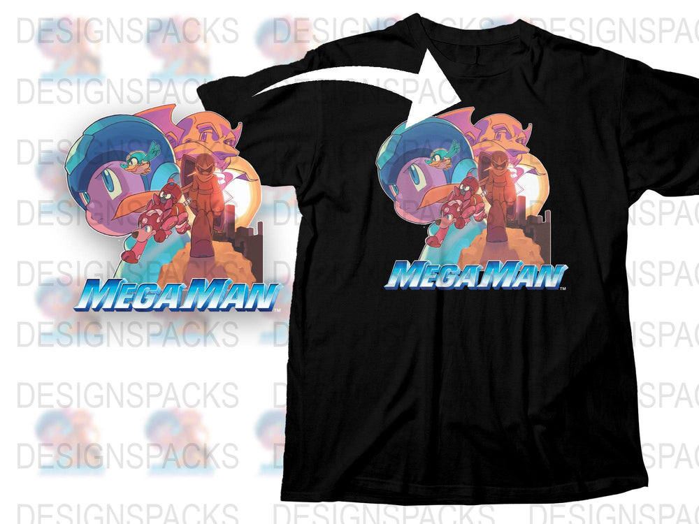 Mega Man T-Shirt, Vintage Video Game Tee, Retro Gamer Gift, Classic Gaming Shirt, Graphic Print Unisex Apparel
