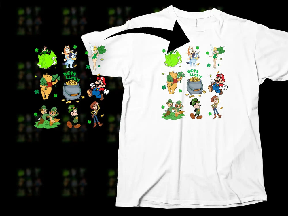 St Patrick's Day Cartoon Character Lucky Shamrocks product type