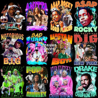 Load image into Gallery viewer, 37 Music Stars Mix Bootleg Designs Bundle Png
