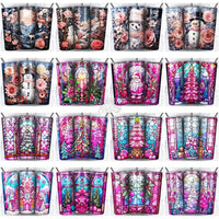 Load image into Gallery viewer, 37 Pink Christmas Tumbler Wrap Bundle Jpg
