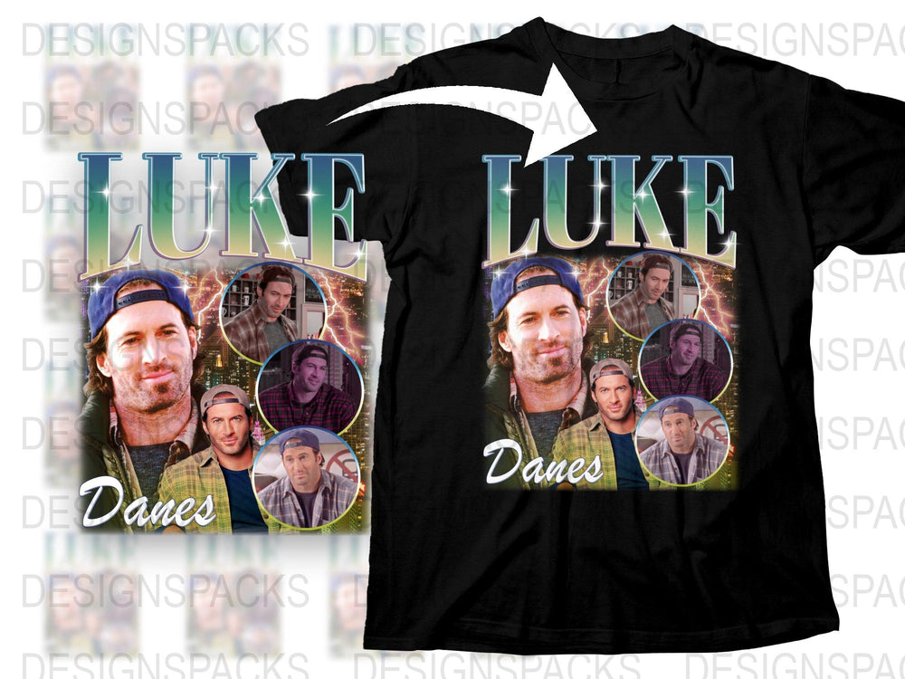 Luke Danes Graphic T-Shirt, Vintage Style, Fan Art, Comfortable Cotton Tee, Multiple Sizes, Unisex Fit