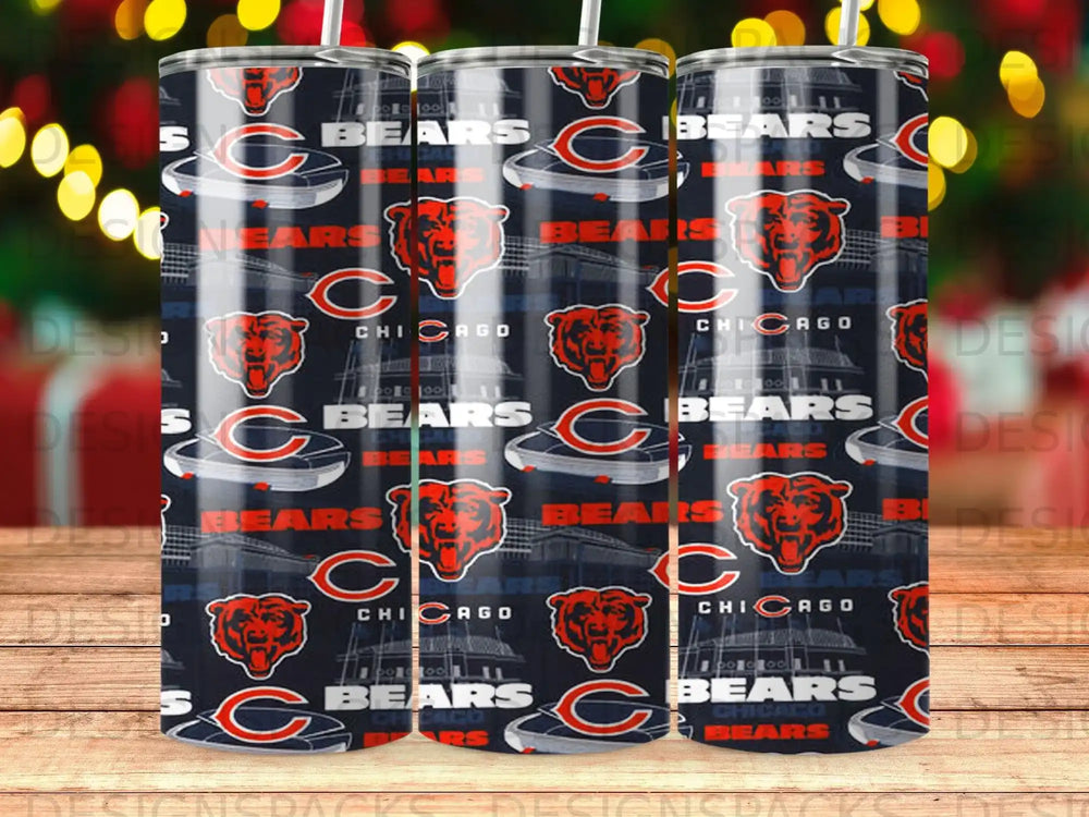 Chicago Bears Fan Pride Tumbler Digital Wrap Design
