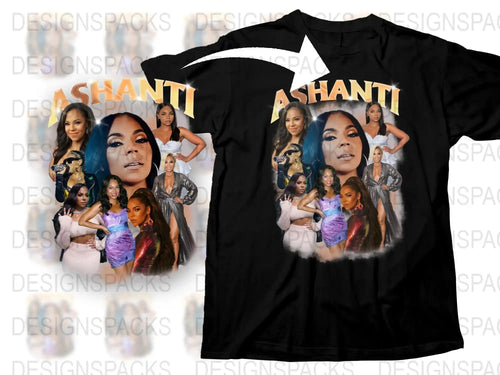 Ashanti Graphic T-Shirt, Vintage Inspired Music Artist Tee, Women's Fashion Top, Concert Merchandise