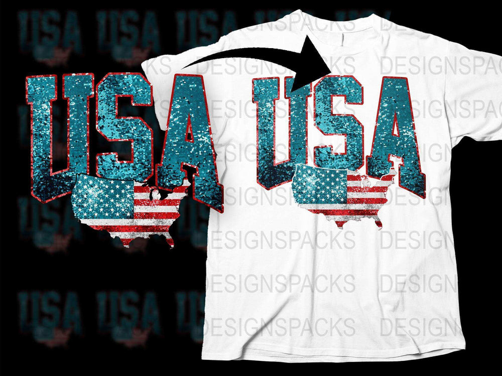 USA Flag T-Shirt Patriotic American Map Graphic Tee Independence Day Apparel July 4th Fashion Unisex White Top