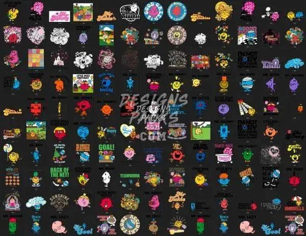 379 Cartoon Designs Bundle PNG