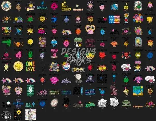 379 Cartoon Designs Bundle PNG