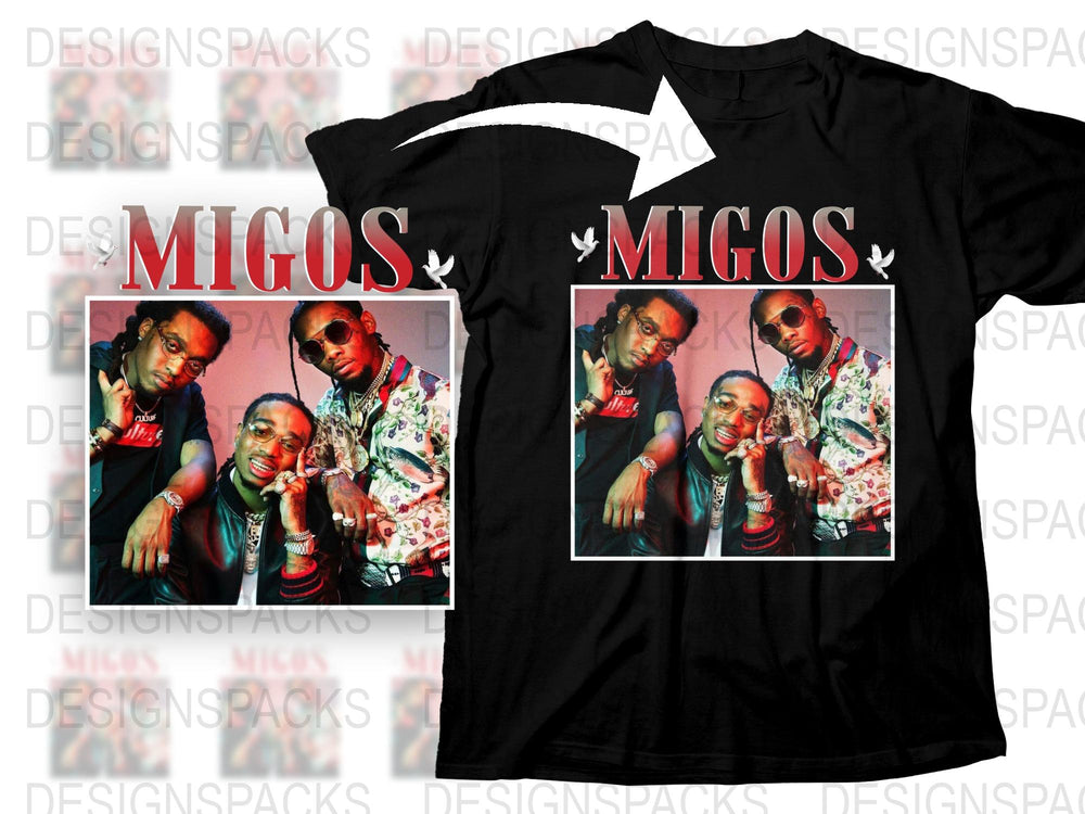 Graphic T-Shirt with Hip Hop Group Print, Vintage Style Band Tee, Fashion Urban Music Shirt