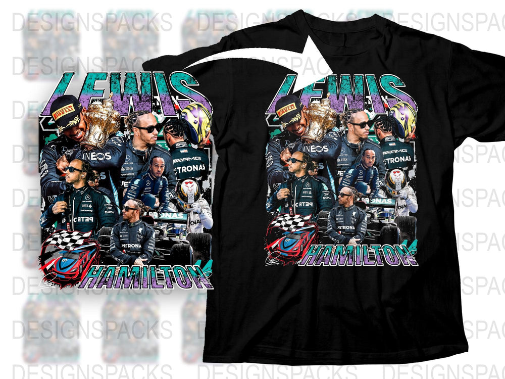 Lewis Hamilton T-Shirt, F1 Racing Graphic Tee, Motorsport Fan Merchandise, Unisex Casual Sports Apparel