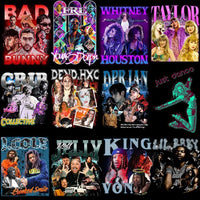 Load image into Gallery viewer, 38 Music Mix Pop Rap Kpop Stars Bootleg Designs Bundle PNG
