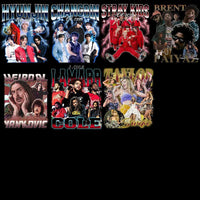 Load image into Gallery viewer, 38 Music Mix Pop Rap Kpop Stars Bootleg Designs Bundle PNG
