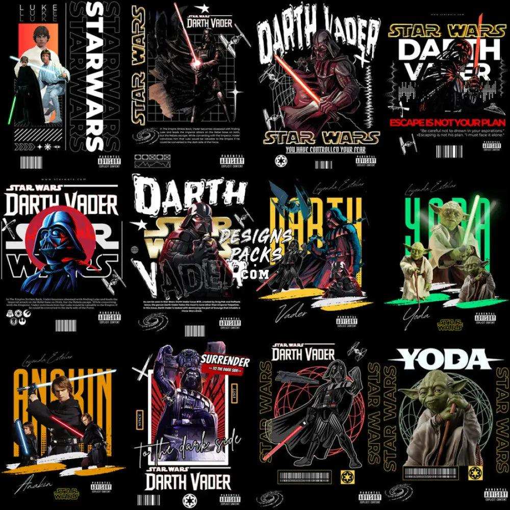 38 Space Movie Street Wear Designs Bundle Png