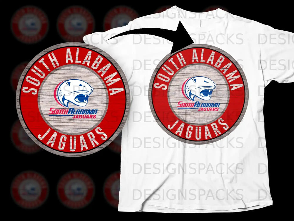South Alabama Jaguars Logo Emblem T-Shirt Design