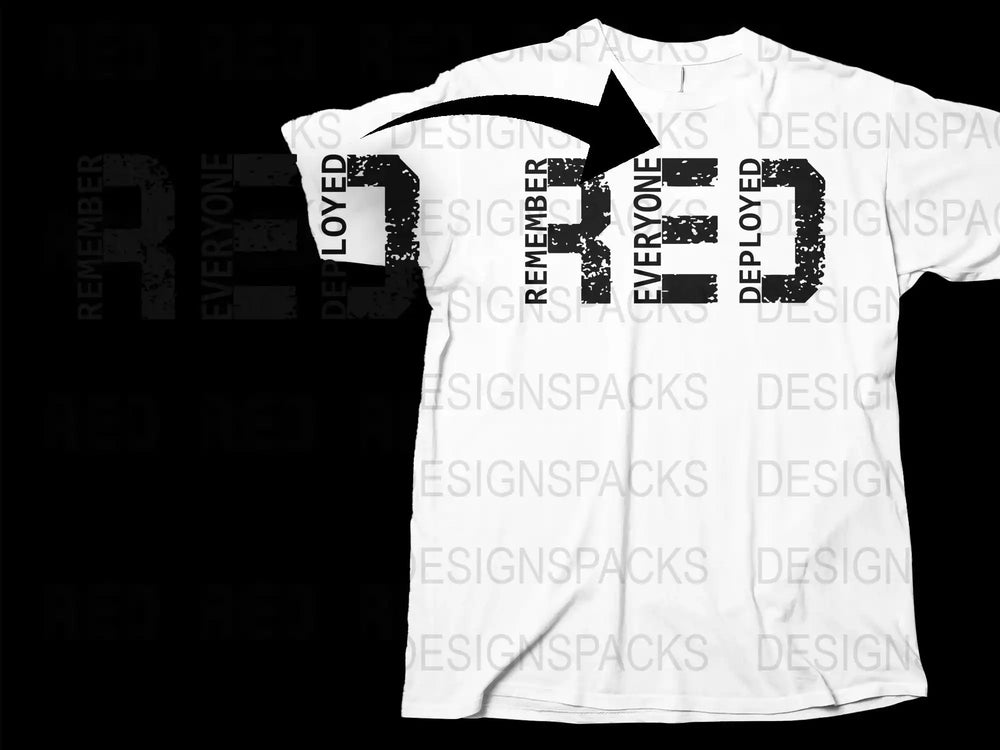 Remember Everyone Deployed T-Shirt, Military Appreciation, Patriotic Support Shirt, Trendy Fashion, Unisex T-Shirt Design