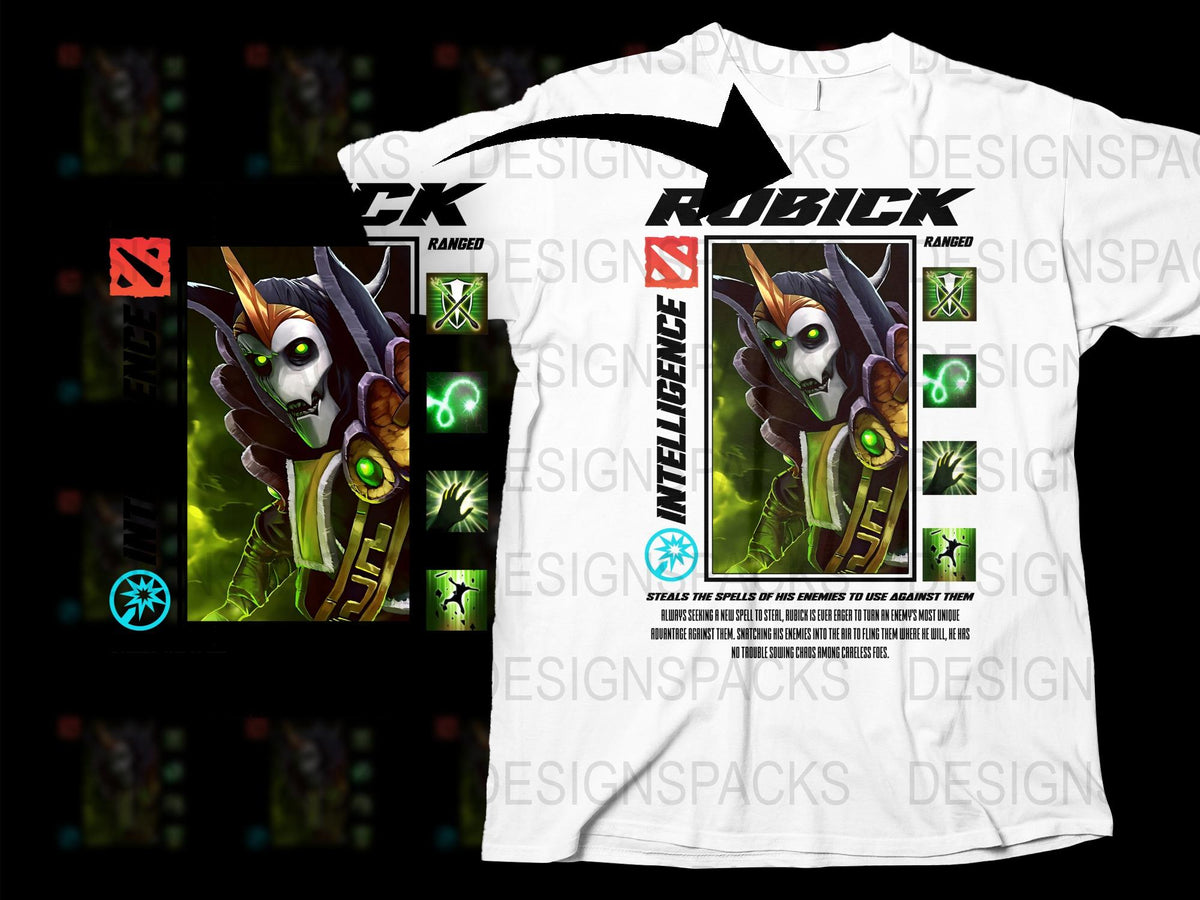 Robick Clockwork Ranger T-Shirt, Green Steampunk Design, Gamer Apparel, Unique Graphic Tee